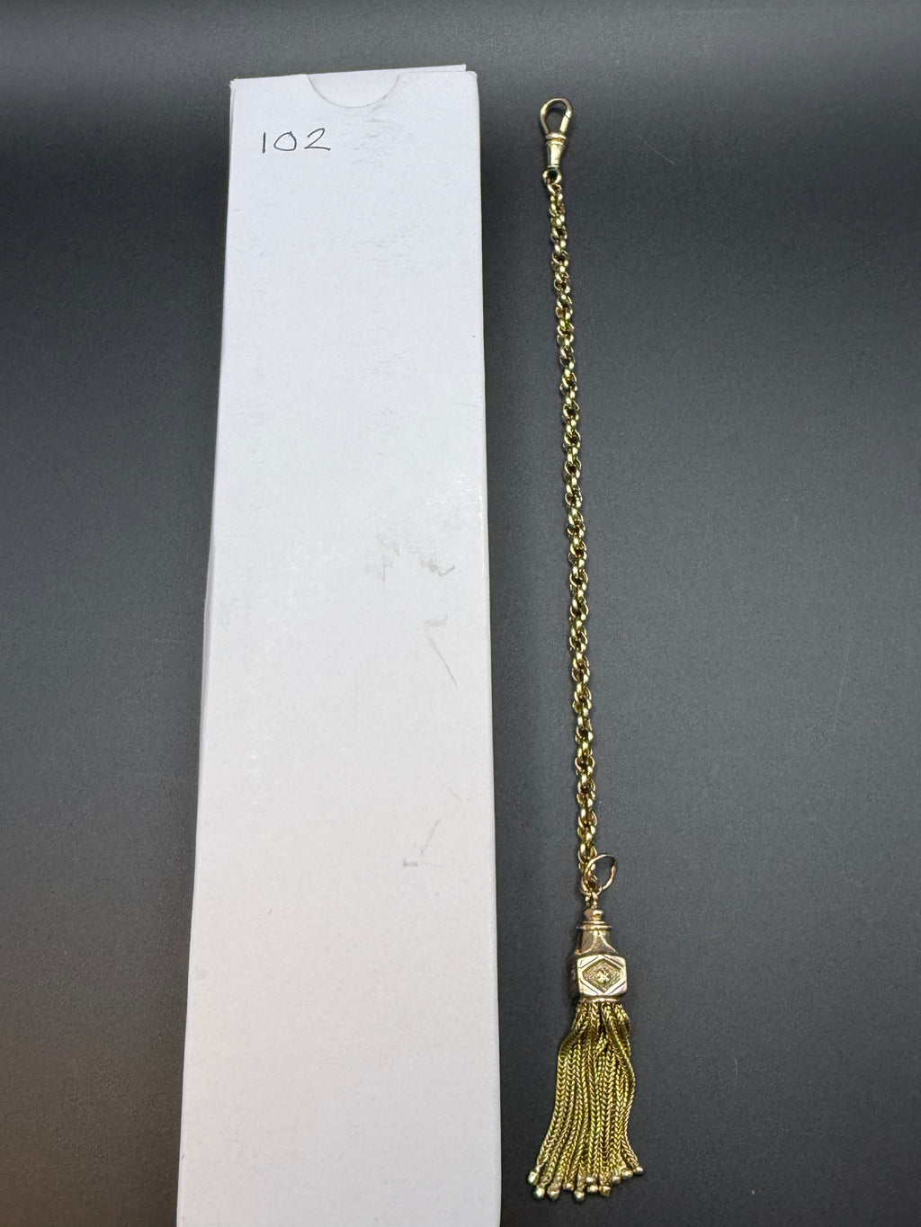 Antique Victorian 9ct Gold Albertina Bracelet Tassel Drop 14.4g Tested