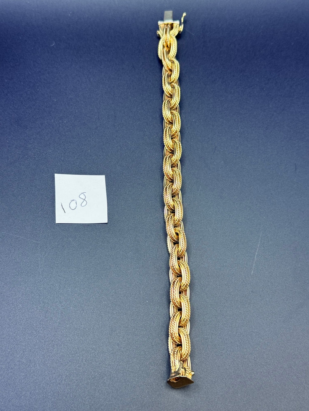 Solid 9ct Yellow Gold Heavy  Bracelet 20cm 29.8g 375