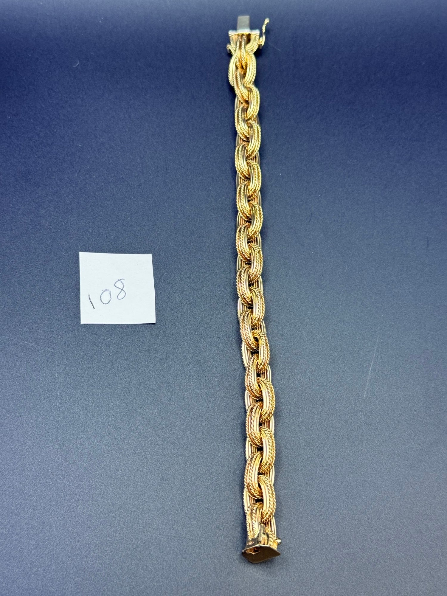 Solid 9ct Yellow Gold Heavy  Bracelet 20cm 29.8g 375