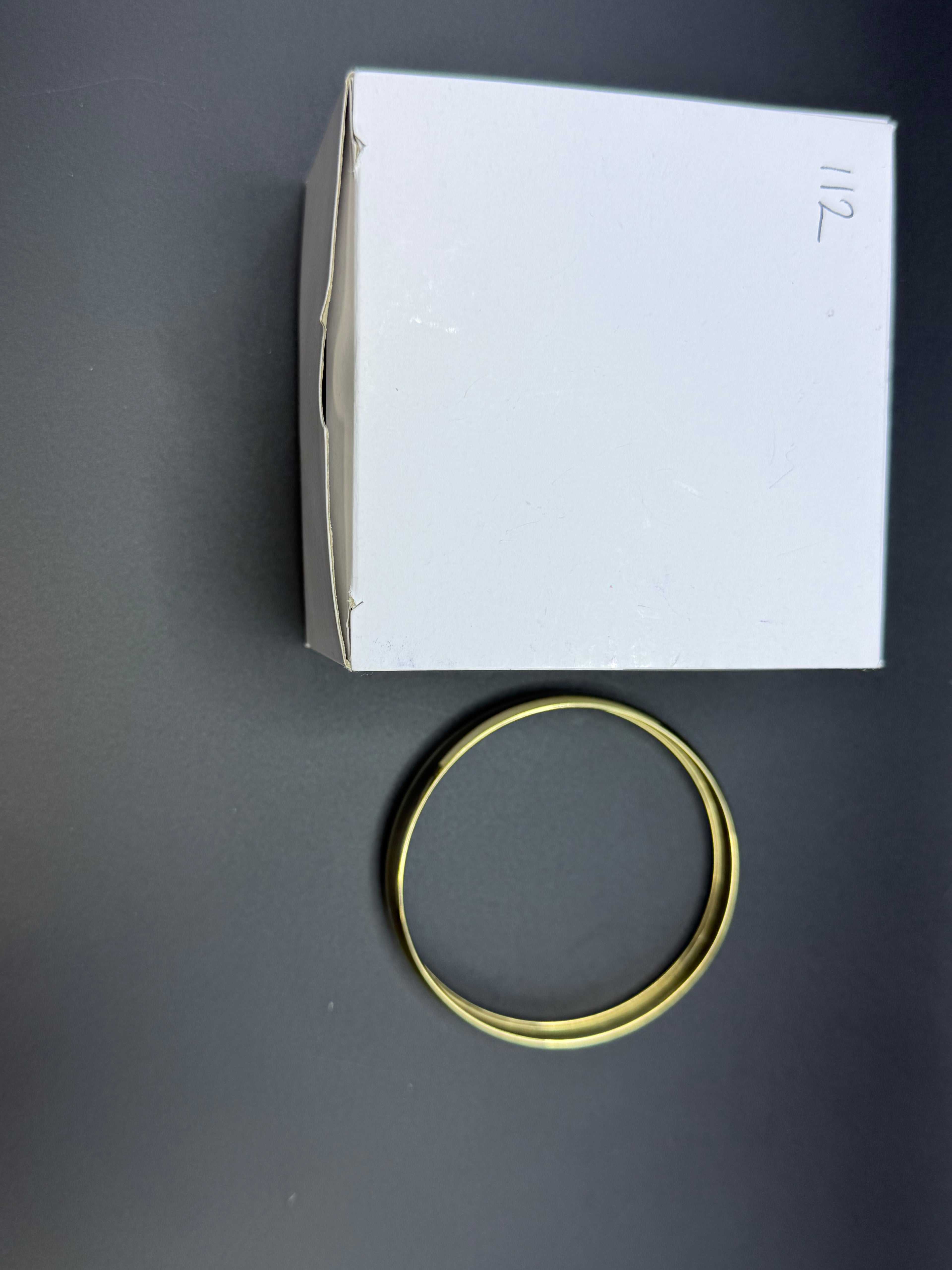 Solid 9ct Yellow Gold D-Section Slip-On Bangle 7.5g 375 London