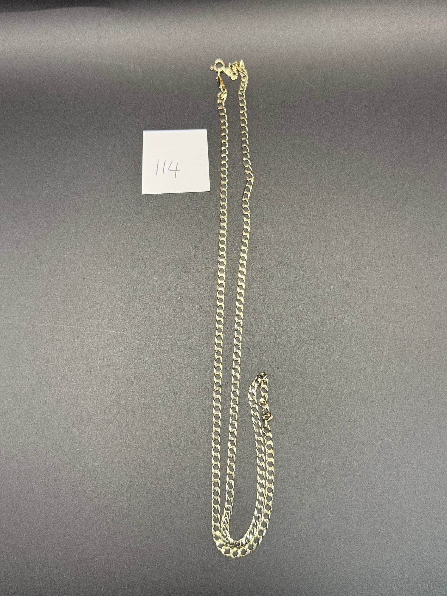 Solid 9ct Yellow Gold Curb Chain Necklace 66cm 8.5g 375 Long