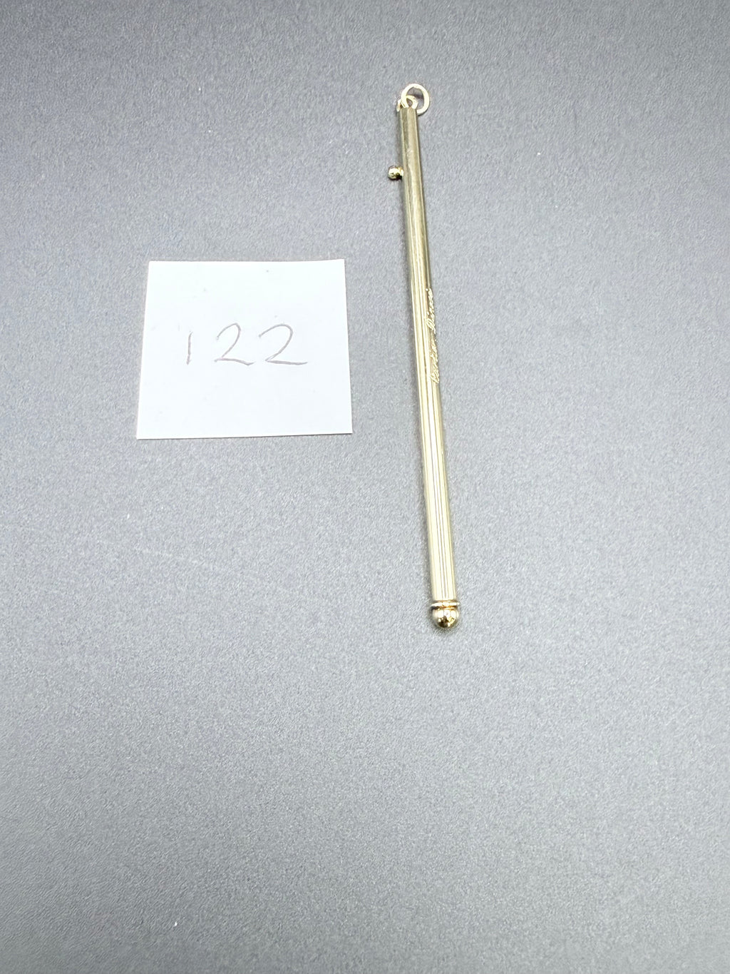 Cartier 18ct Gold Swizzle Stick Signed Depose French Eagle Head Hallmark Paris