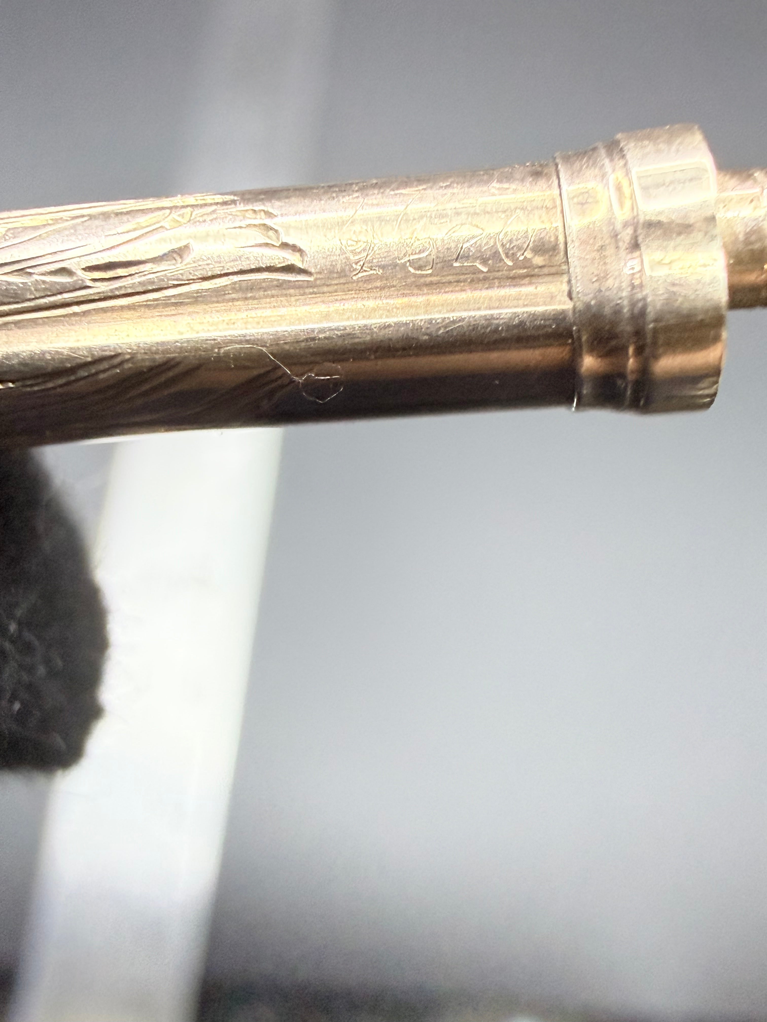 Antique Victorian Gold Combination Propelling Pencil and Dip Pen 9.1g