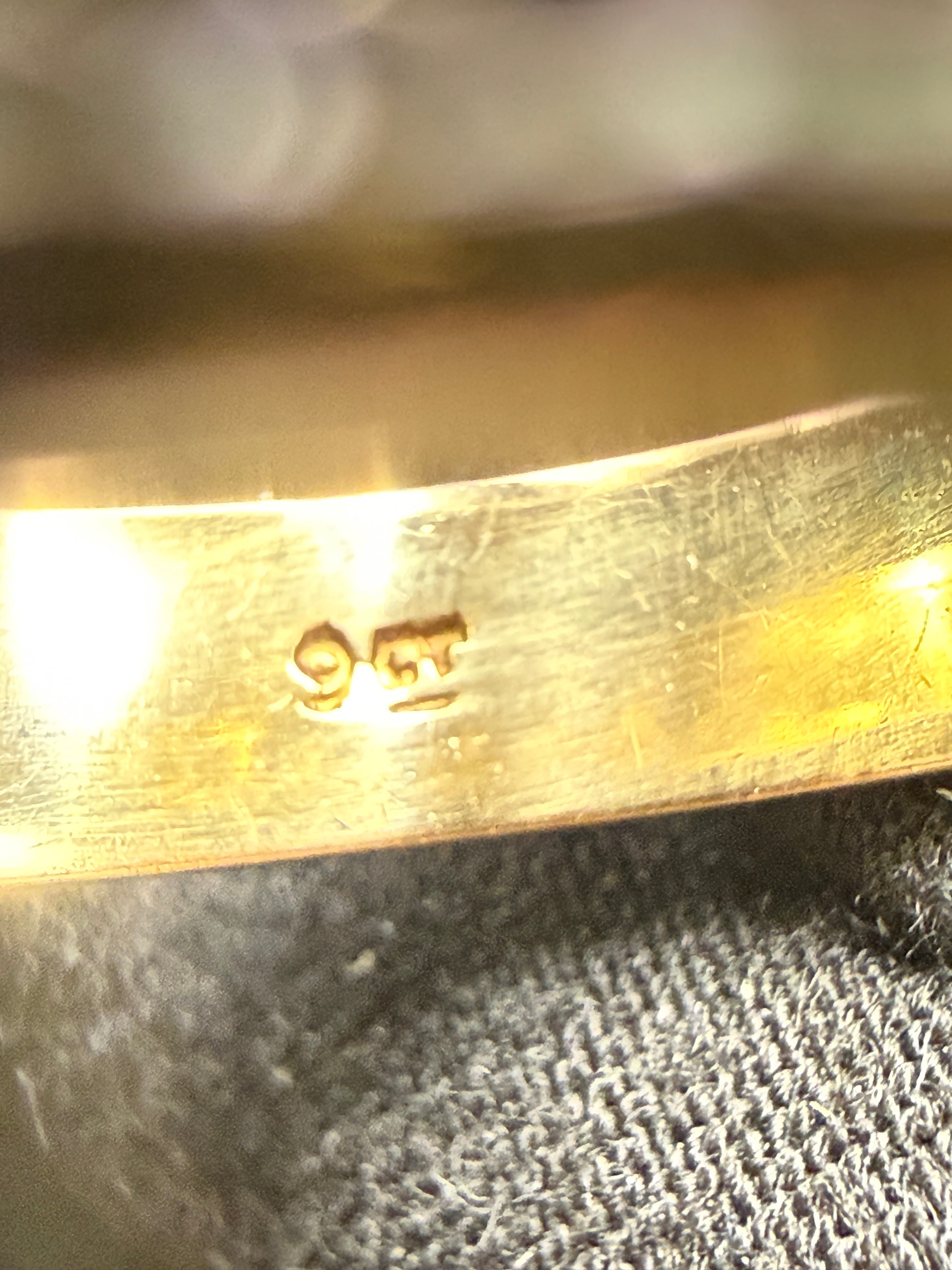 Solid 9ct Gold Diamond Half Eternity Band Ring Size U 1/2 6.1g 375