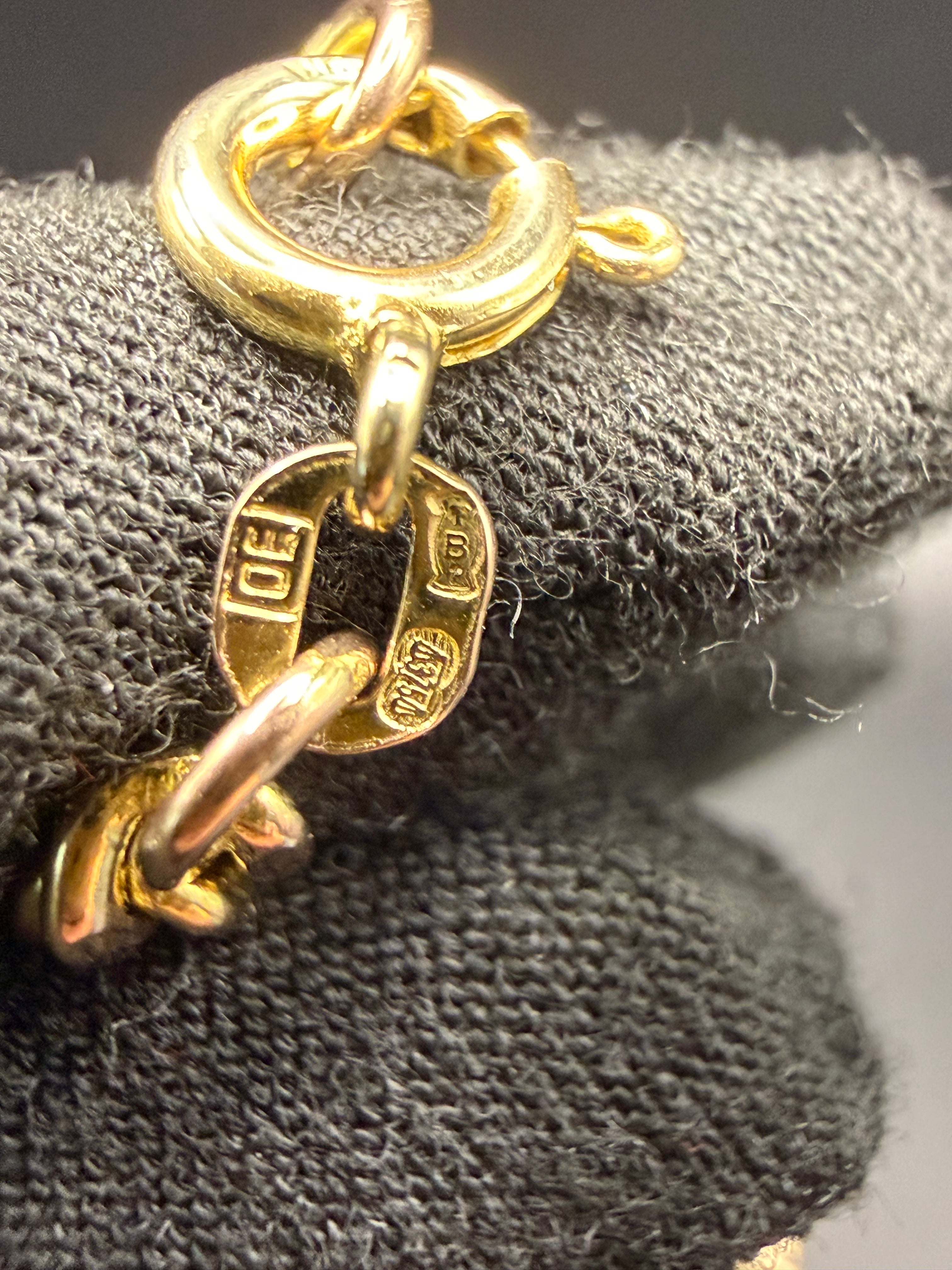 Solid 9ct Yellow Gold Italian Curb Chain Necklace 60cm 19.6g 375