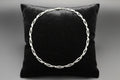 Sterling Silver Fancy Leaf Link Necklace 40cm 22.7g 925 Satin