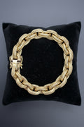 Solid 9ct Yellow Gold Heavy  Bracelet 20cm 29.8g 375