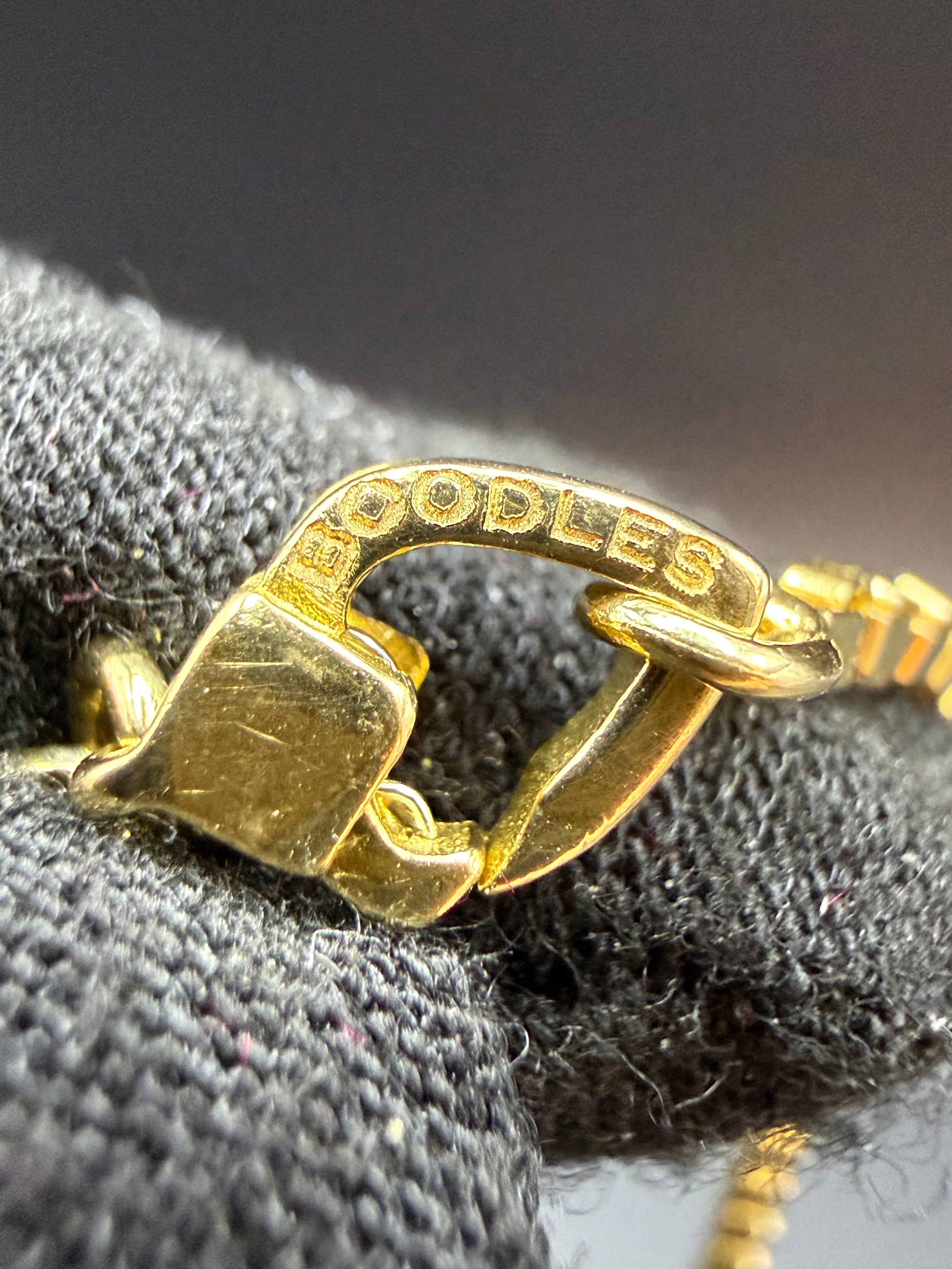 Boodles Solid 18ct Yellow Gold Box Link Chain Necklace 42cm 11g Signed