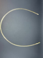 Solid 9ct Yellow Gold Curb Chain Necklace 46cm 10.7g 375 Hallmarked