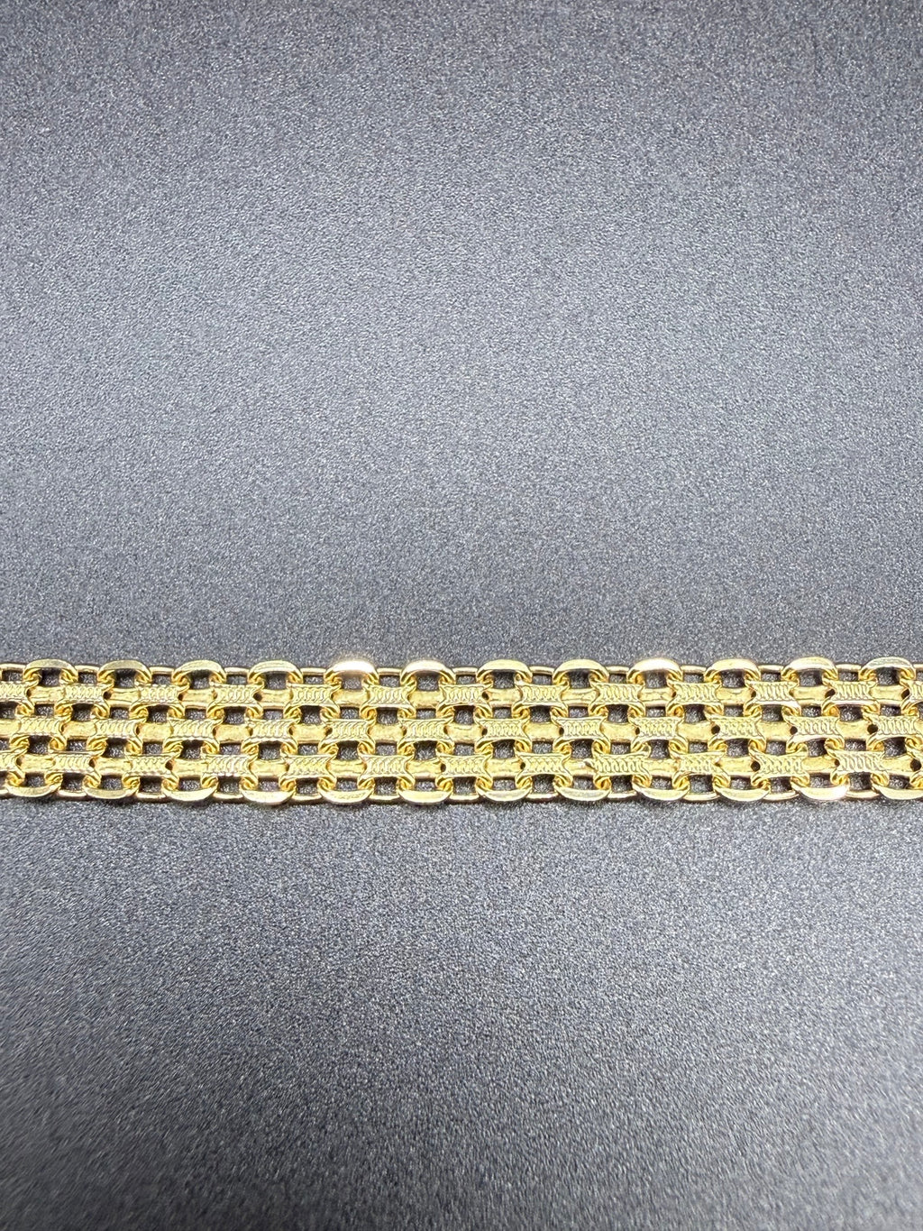 Solid 14ct Yellow Gold Italian Mesh Bracelet 18.5cm 7.5g 585