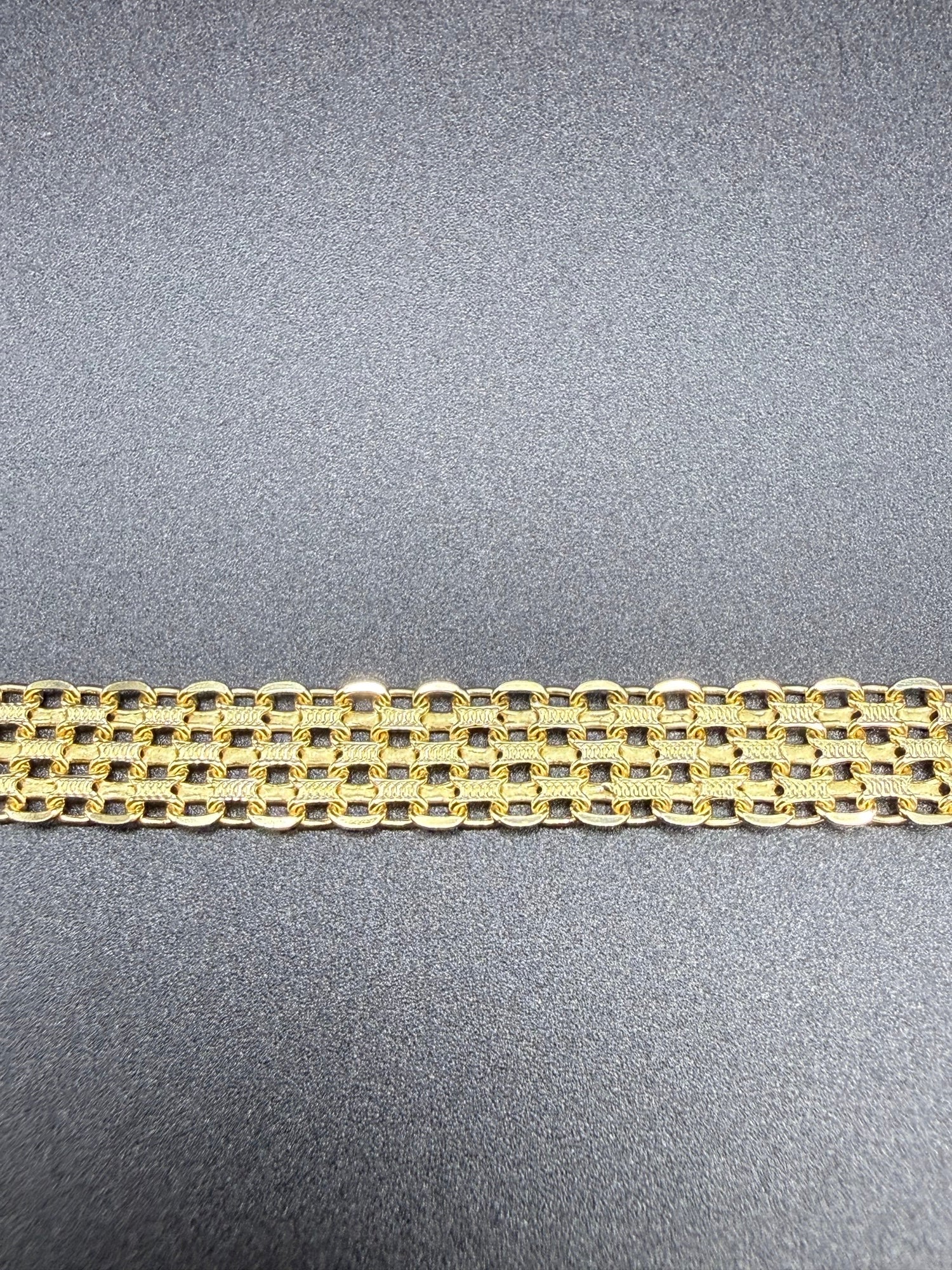 Solid 14ct Yellow Gold Italian Mesh Bracelet 18.5cm 7.5g 585