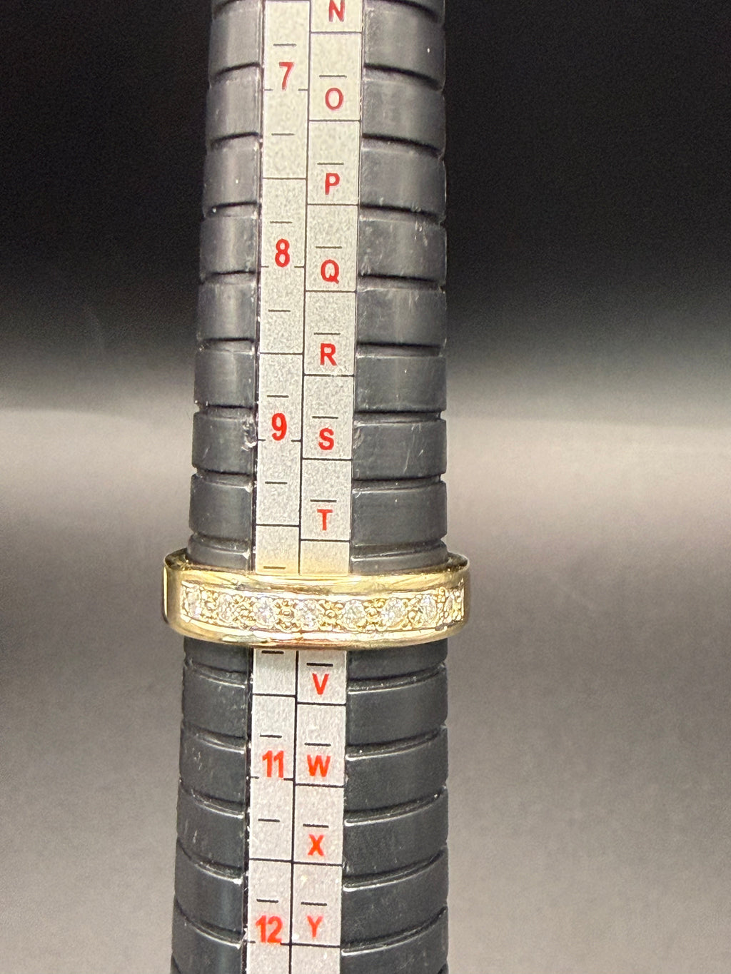 Solid 9ct Gold Diamond Half Eternity Band Ring Size U 1/2 6.1g 375