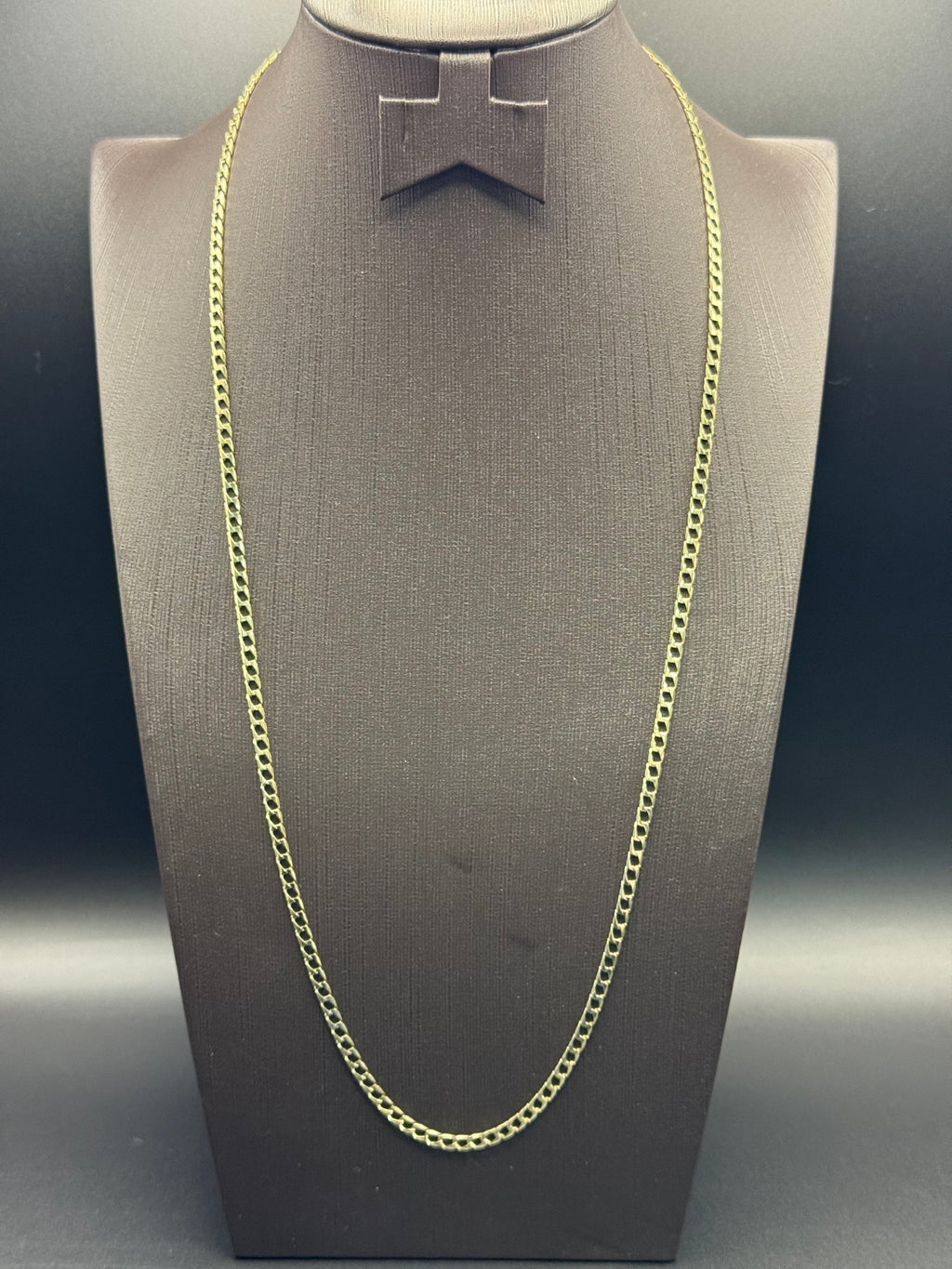 Solid 9ct Yellow Gold Curb Chain Necklace 66cm 8.5g 375 Long