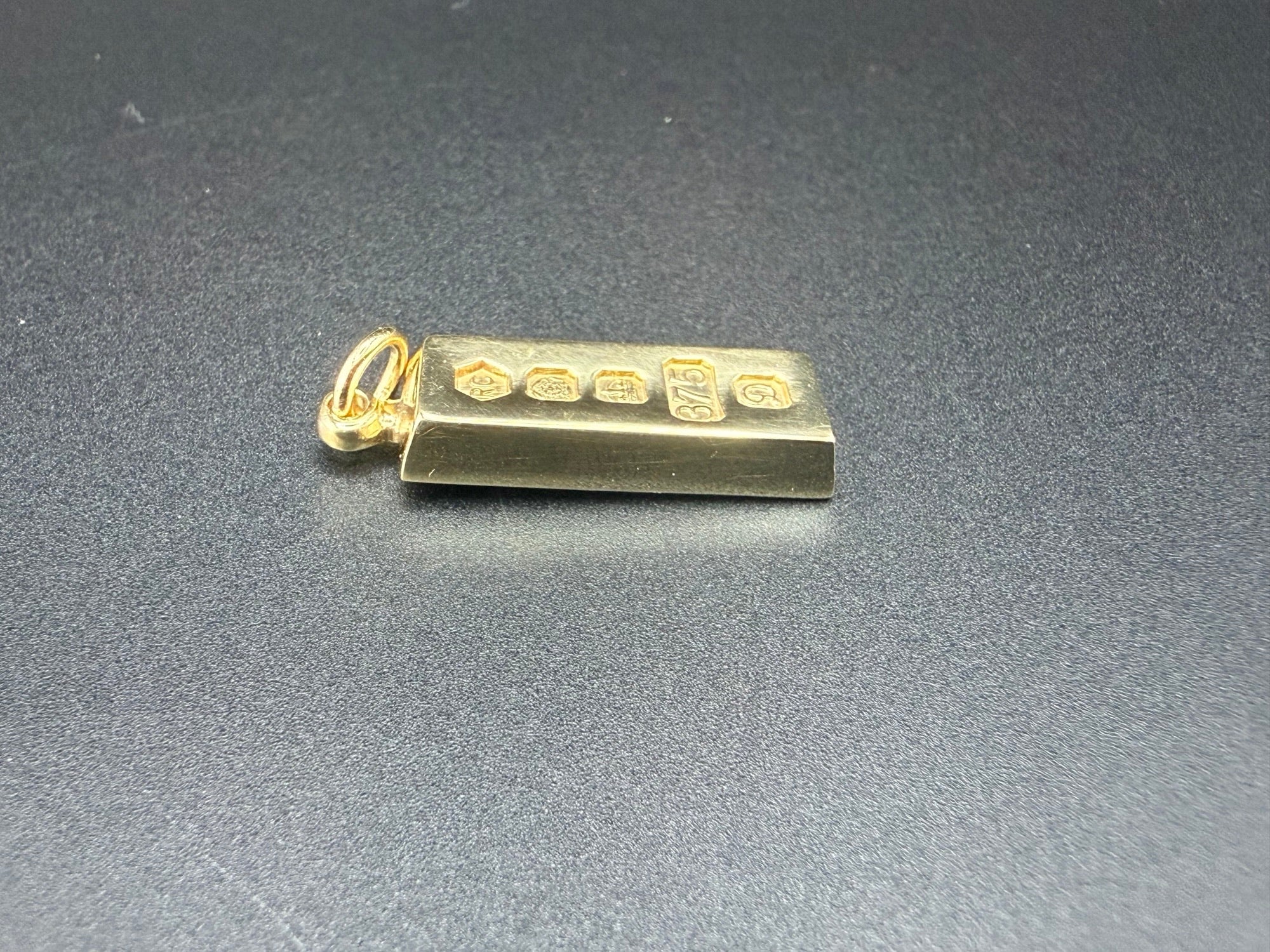 Solid 9ct Gold Ingot Pendant 7.8g 375 Hallmarked