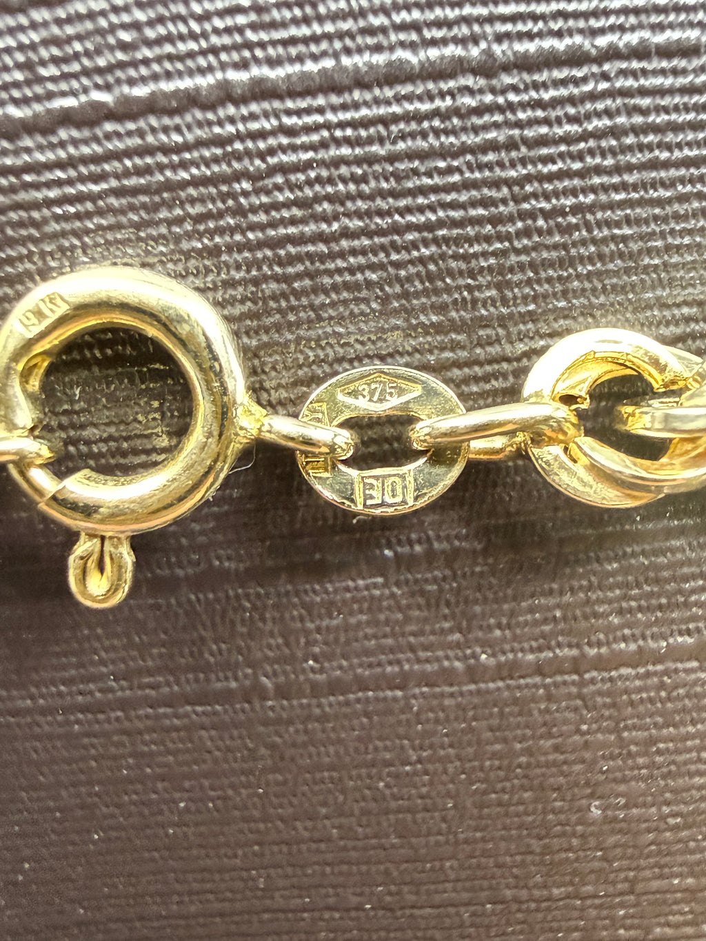Solid 9ct Yellow Gold Italian Rope Chain Necklace 41cm 10.7g 375