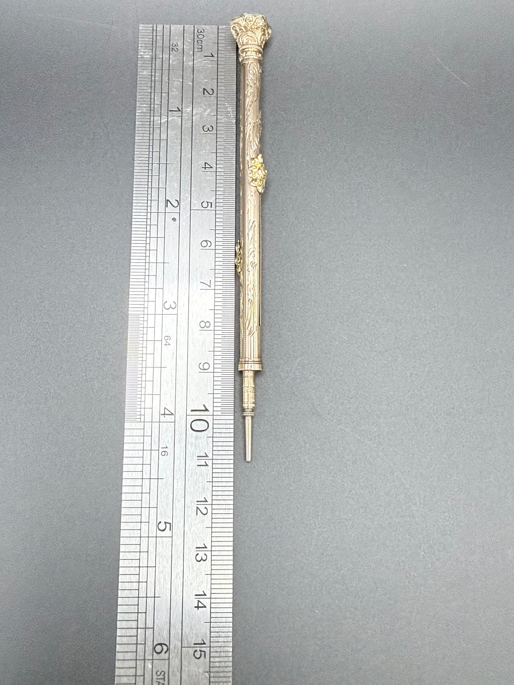 Antique Victorian Gold Combination Propelling Pencil and Dip Pen 9.1g