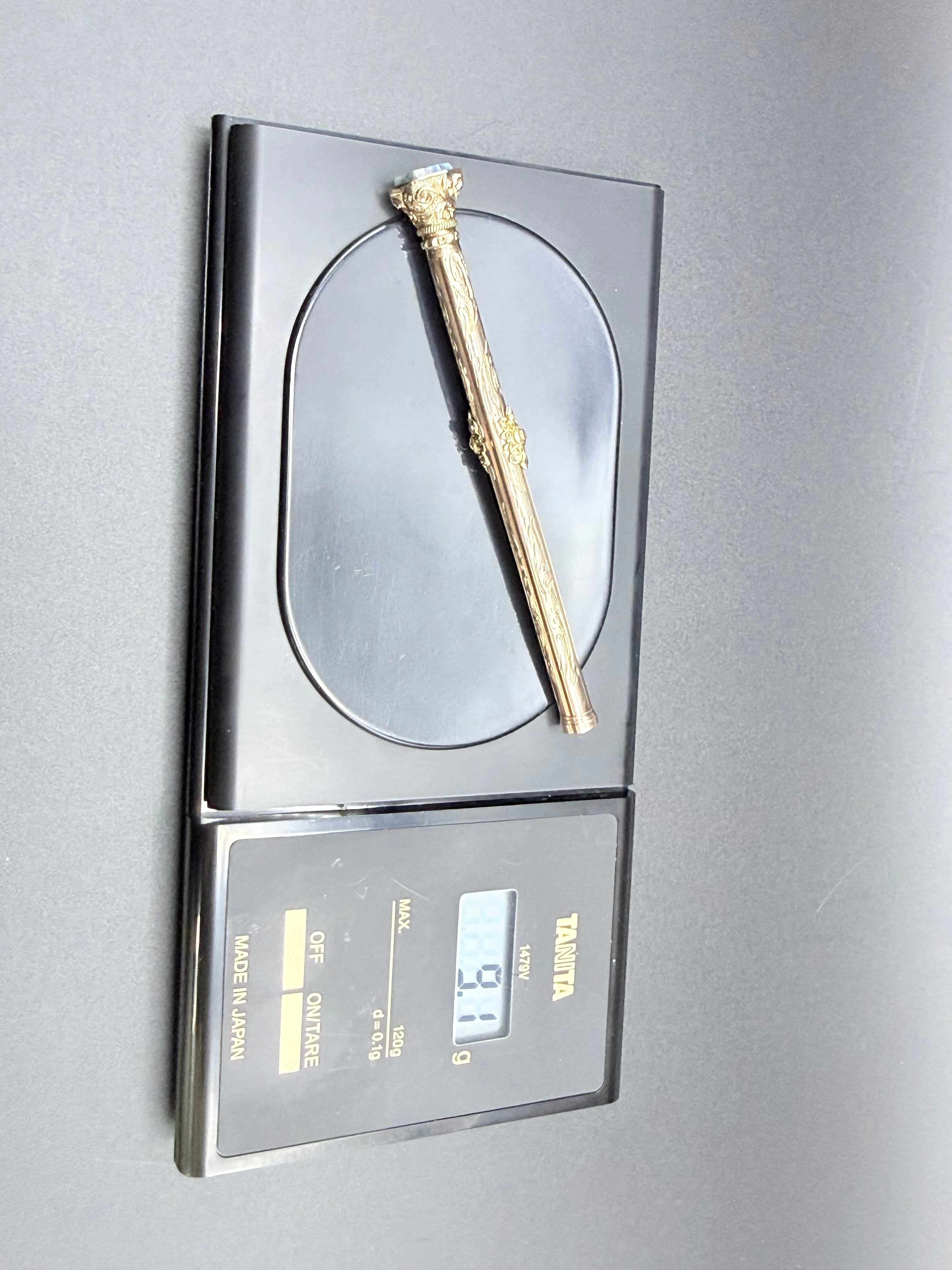 Antique Victorian Gold Combination Propelling Pencil and Dip Pen 9.1g