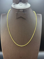 Solid 9ct Gold Italian Chain Necklace 46cm 6.3g 375 Hallmarked