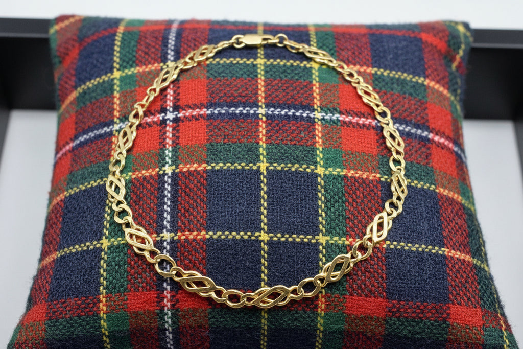 Solid 9ct Yellow Gold Celtic Knot Bracelet 20cm 3.8g 375 Hallmarked