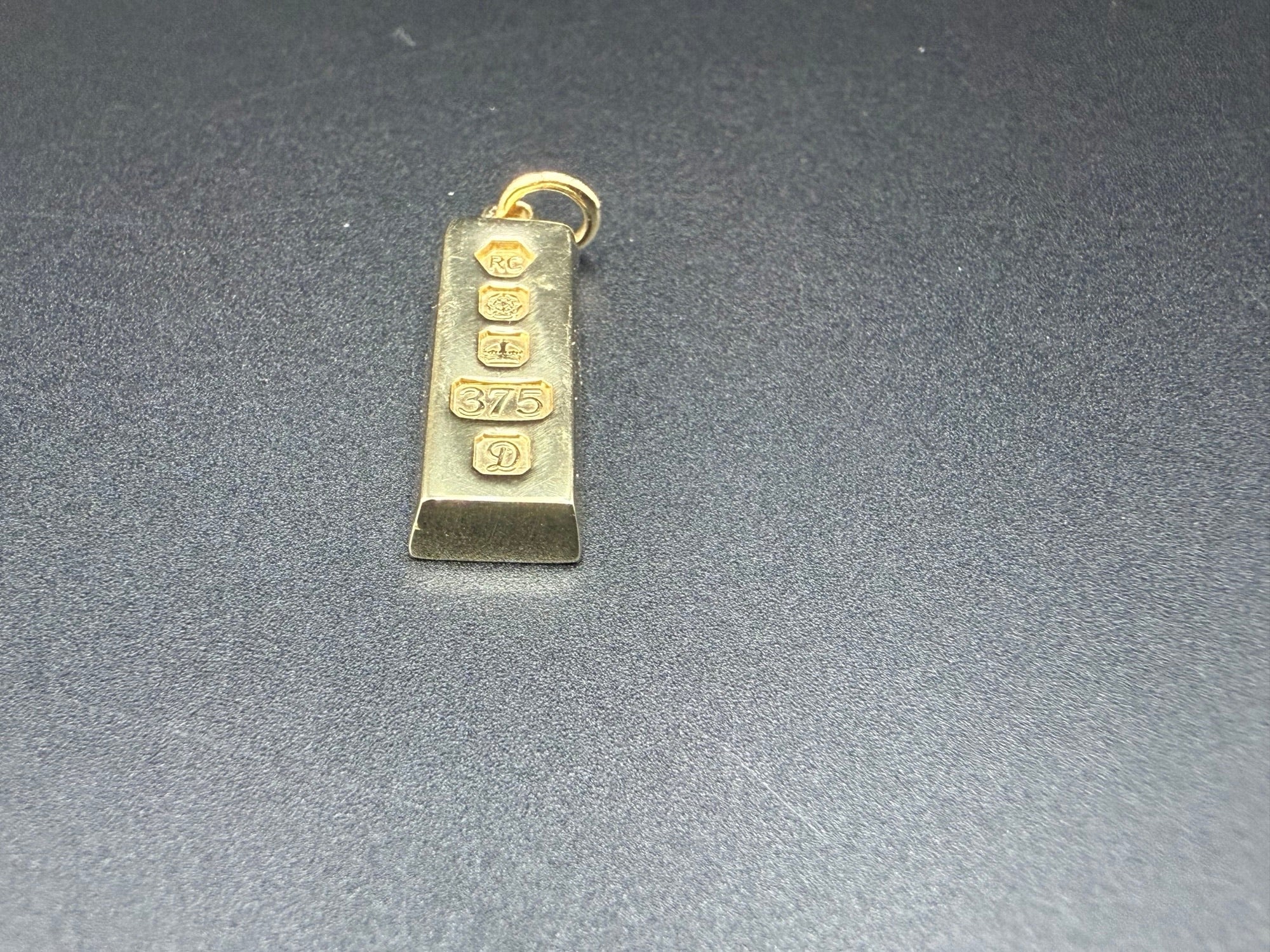 Solid 9ct Gold Ingot Pendant 7.8g 375 Hallmarked