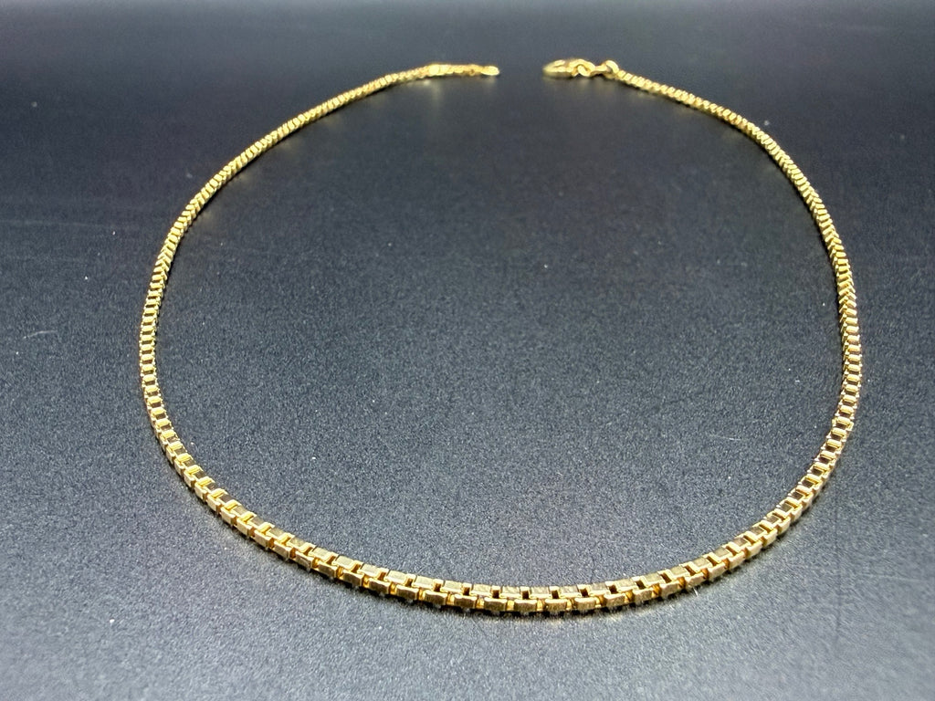 Boodles Solid 18ct Yellow Gold Box Link Chain Necklace 42cm 11g Signed
