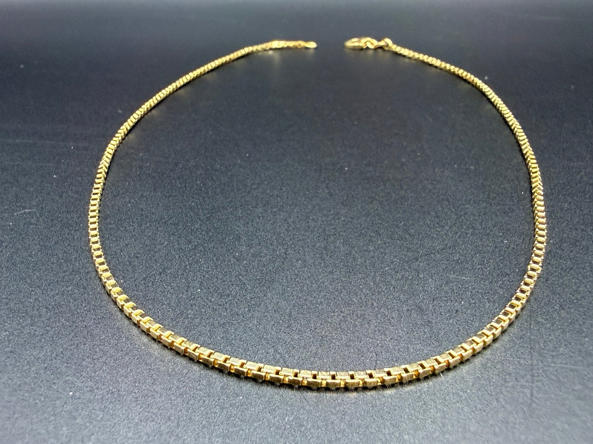 Boodles Solid 18ct Yellow Gold Box Link Chain Necklace 42cm 11g Signed