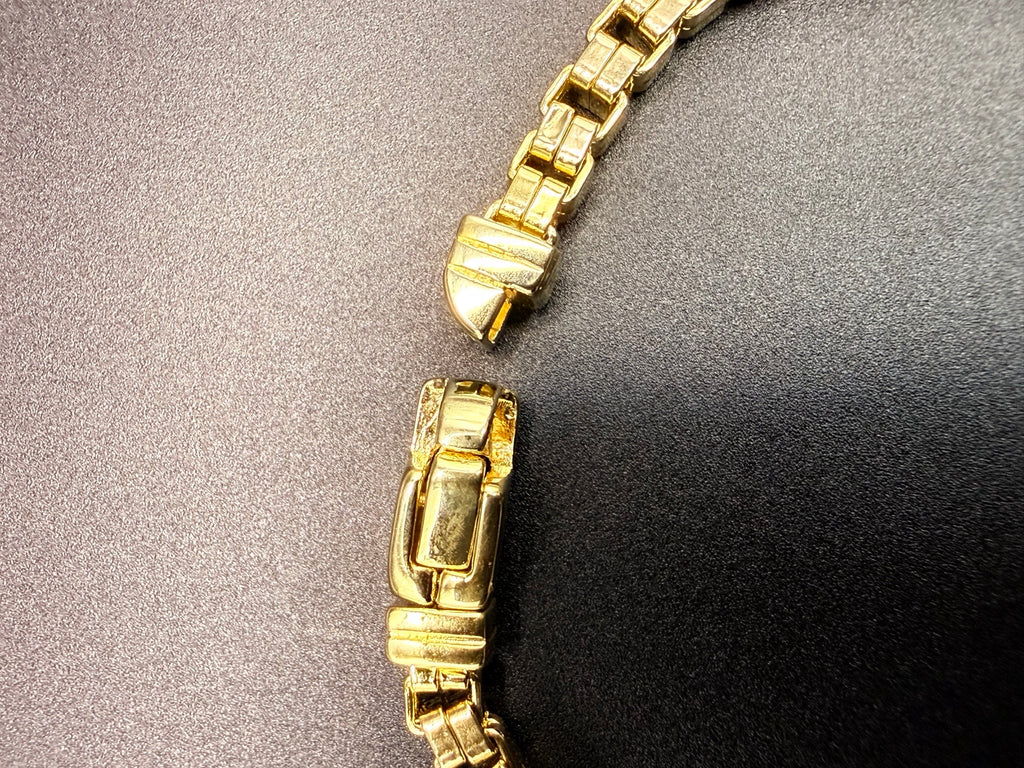 Solid 9ct Yellow Gold Box Link Bracelet 19cm 8.9g 375 London