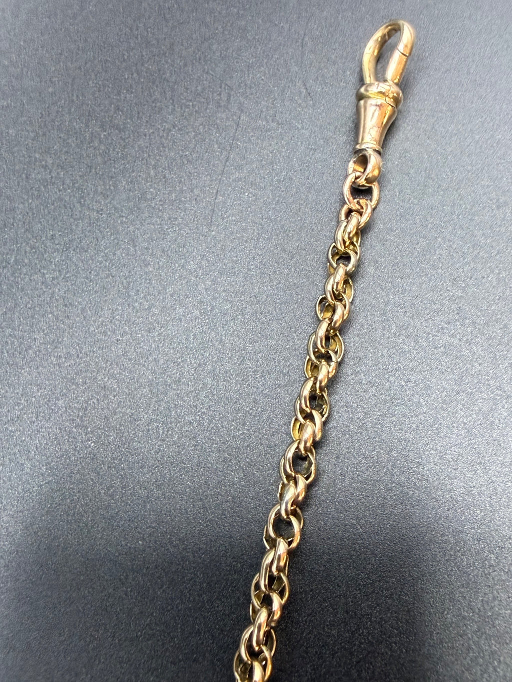 Antique Victorian 9ct Gold Albertina Bracelet Tassel Drop 14.4g Tested