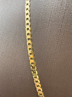Solid 9ct Yellow Gold Curb Chain Necklace 46cm 10.7g 375 Hallmarked
