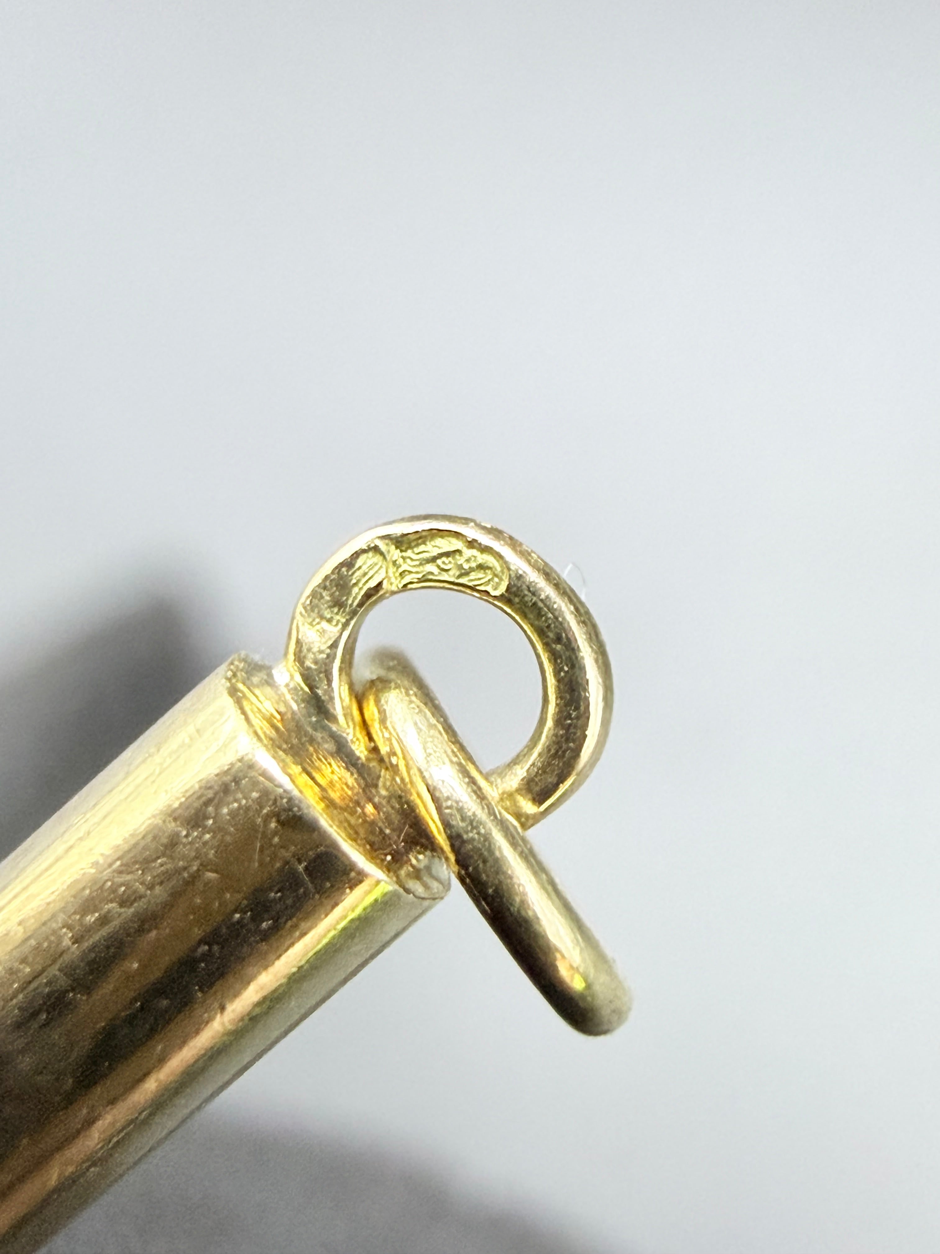 Cartier 18ct Gold Swizzle Stick Signed Depose French Eagle Head Hallmark Paris