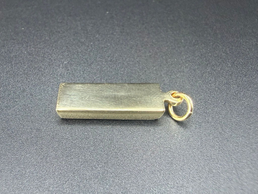 Solid 9ct Gold Ingot Pendant 7.8g 375 Hallmarked
