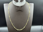 Solid 9ct Gold Italian Chain Necklace 51cm 10.5g 375 Hallmarked