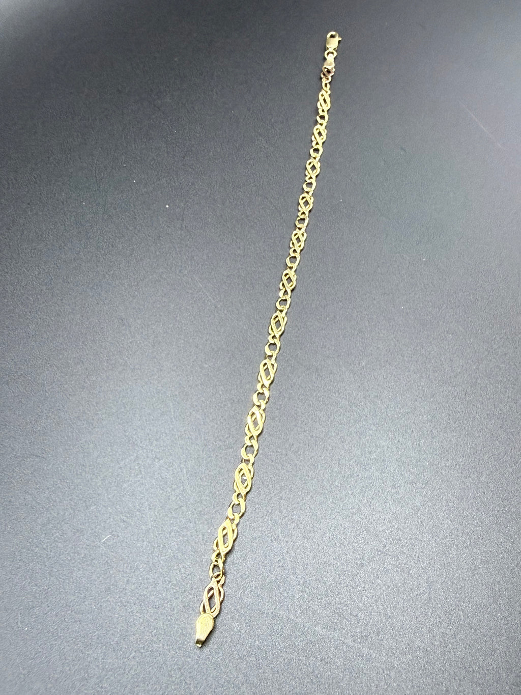 Solid 9ct Yellow Gold Celtic Knot Bracelet 20cm 3.8g 375 Hallmarked