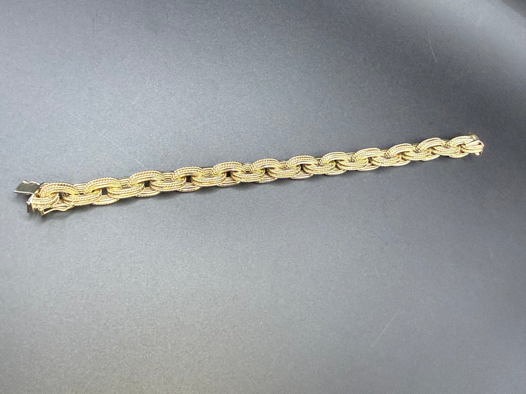 Solid 9ct Yellow Gold Heavy  Bracelet 20cm 29.8g 375