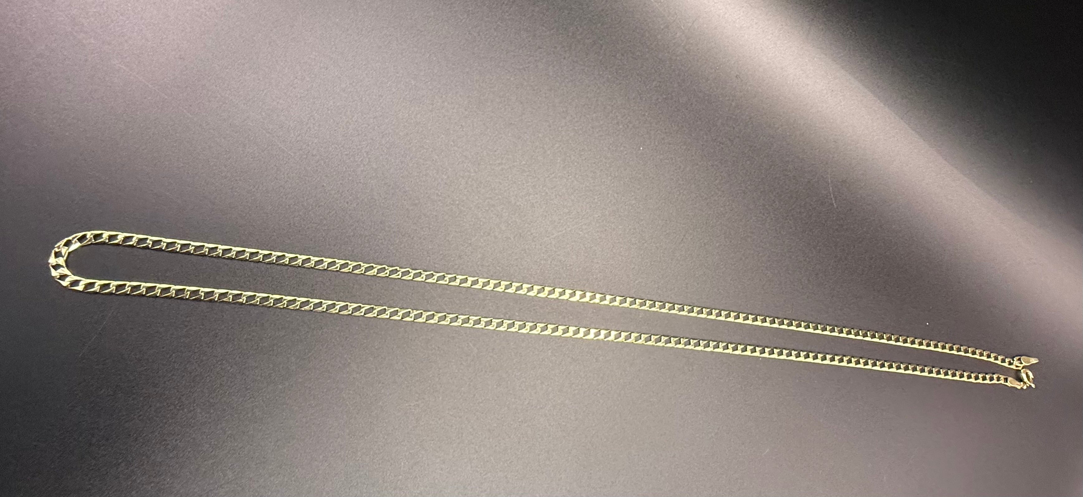Solid 9ct Yellow Gold Curb Chain Necklace 66cm 8.5g 375 Long