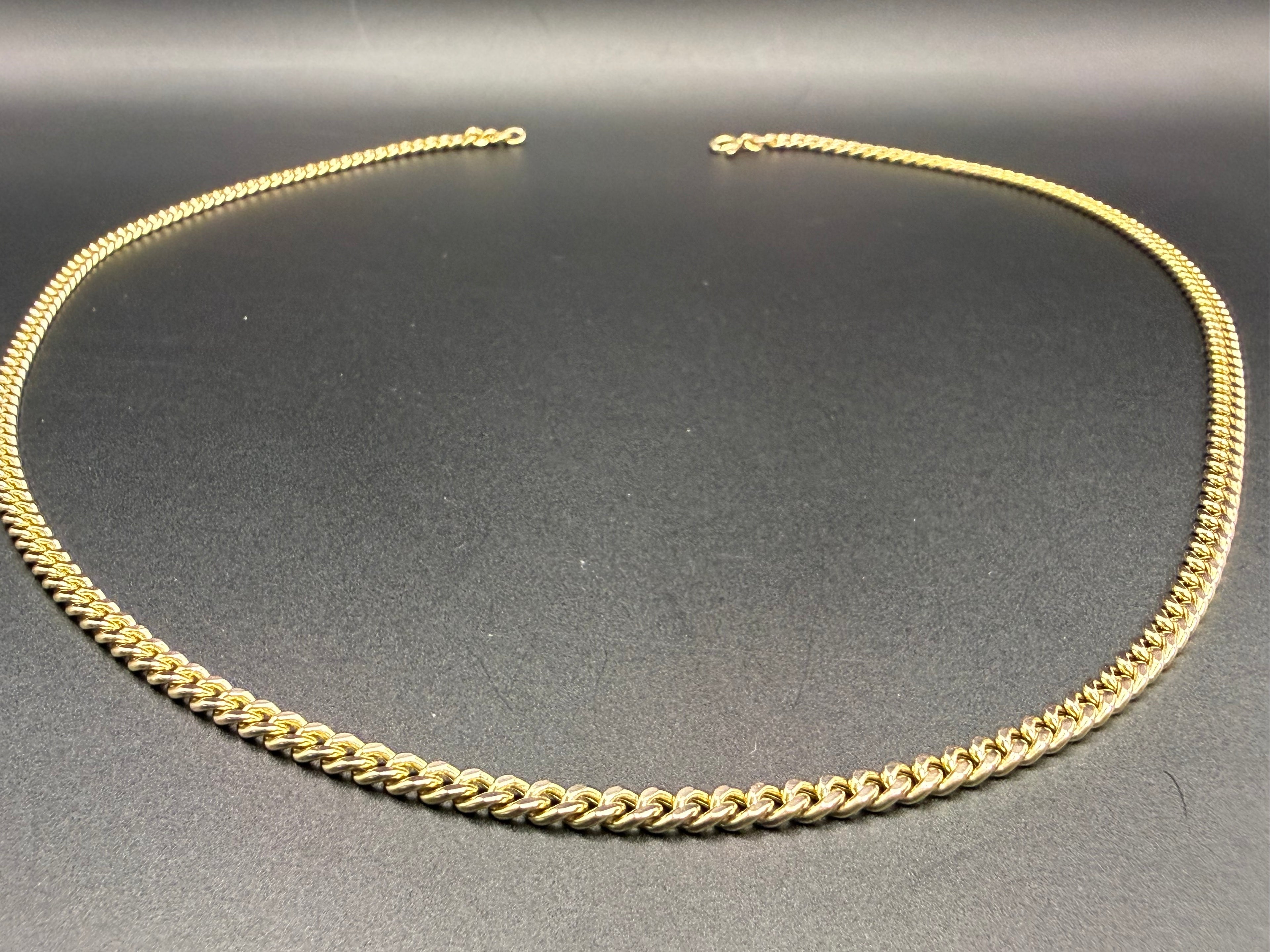 Solid 9ct Yellow Gold Italian Curb Chain Necklace 60cm 19.6g 375