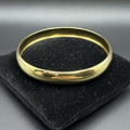 Solid 9ct Yellow Gold D-Section Slip-On Bangle 7.5g 375 London