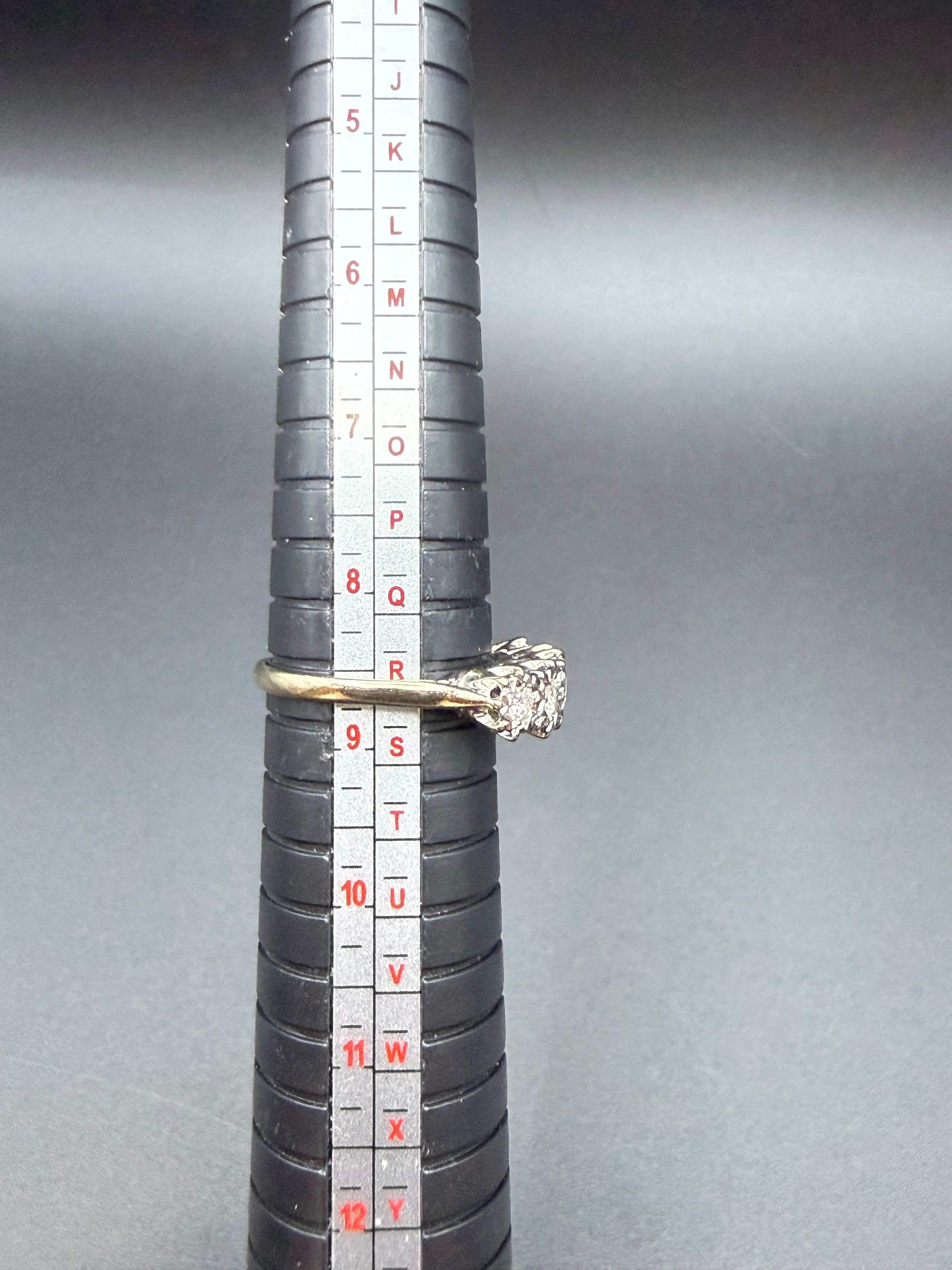 18ct White Gold Five Stone Diamond Ring Size R 1/2 5.2g 750 London