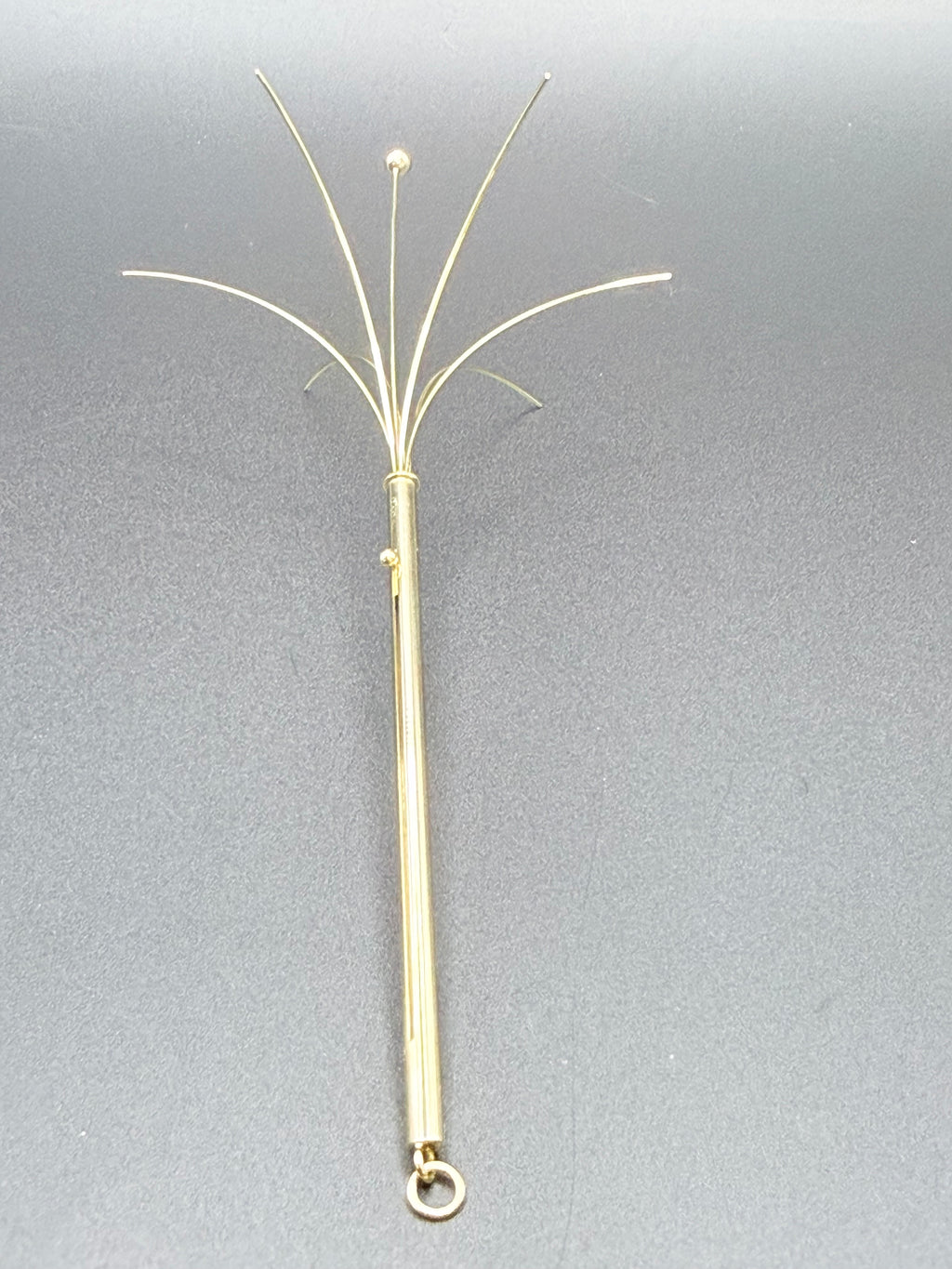 Cartier 18ct Gold Swizzle Stick Signed Depose French Eagle Head Hallmark Paris