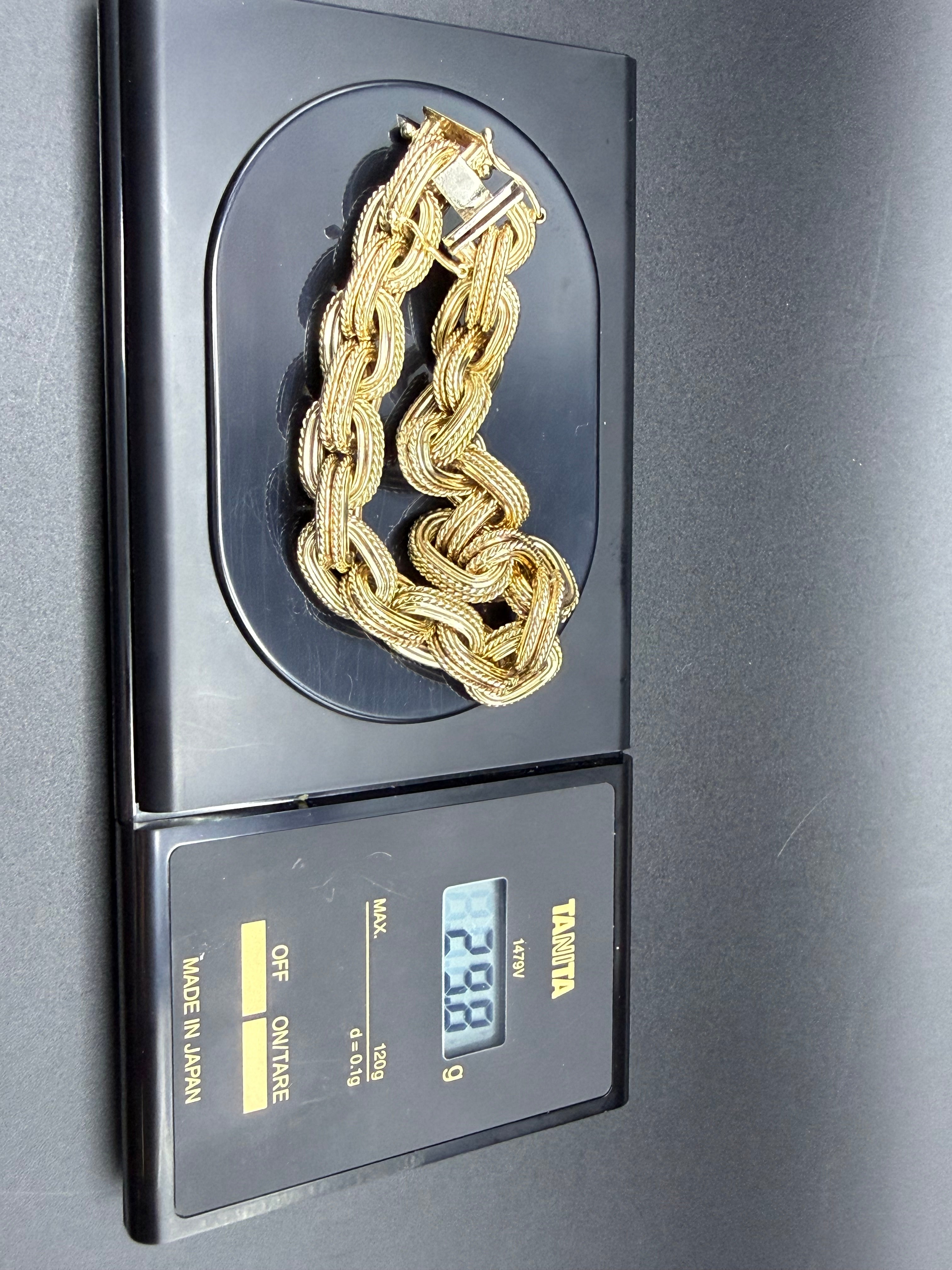 Solid 9ct Yellow Gold Heavy  Bracelet 20cm 29.8g 375