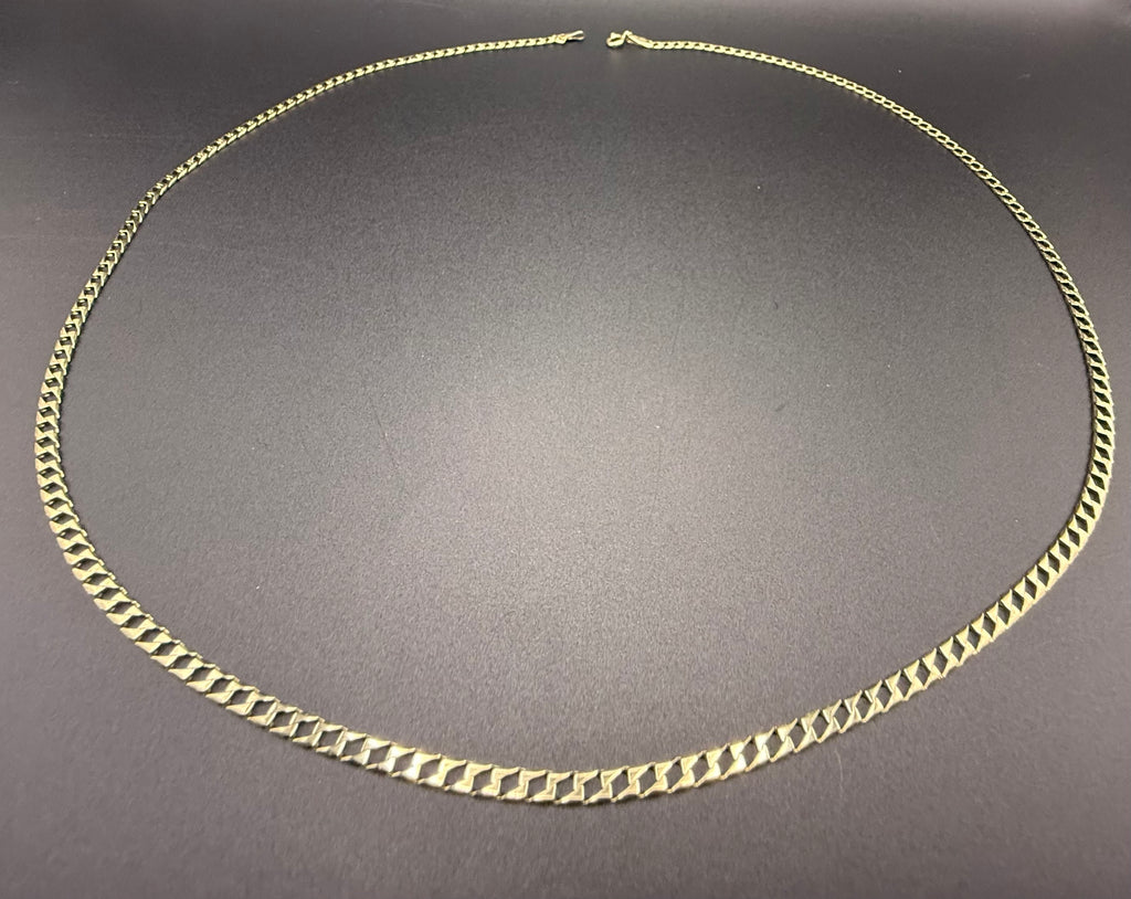 Solid 9ct Yellow Gold Curb Chain Necklace 66cm 8.5g 375 Long