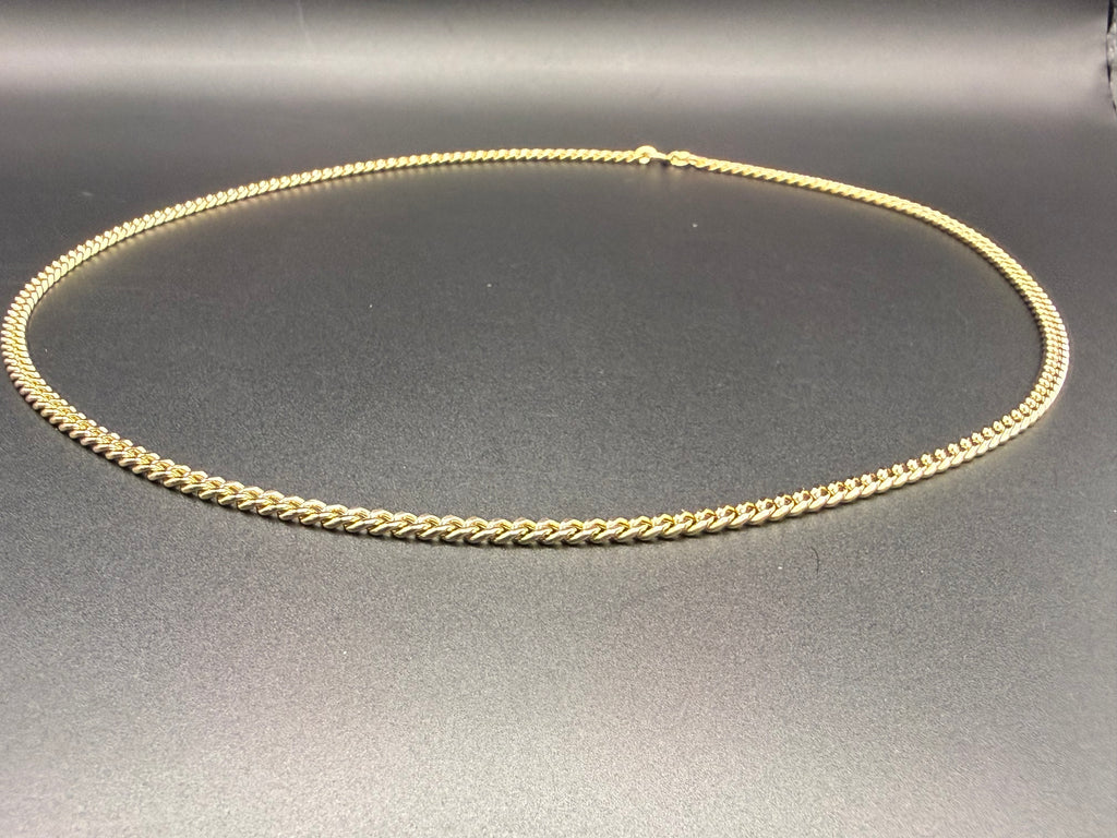 Solid 9ct Yellow Gold Italian Curb Chain Necklace 60cm 19.6g 375