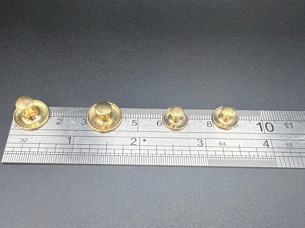 9ct Gold Dress Studs Set of 4 375 Hallmarked Henry Griffith and Sons