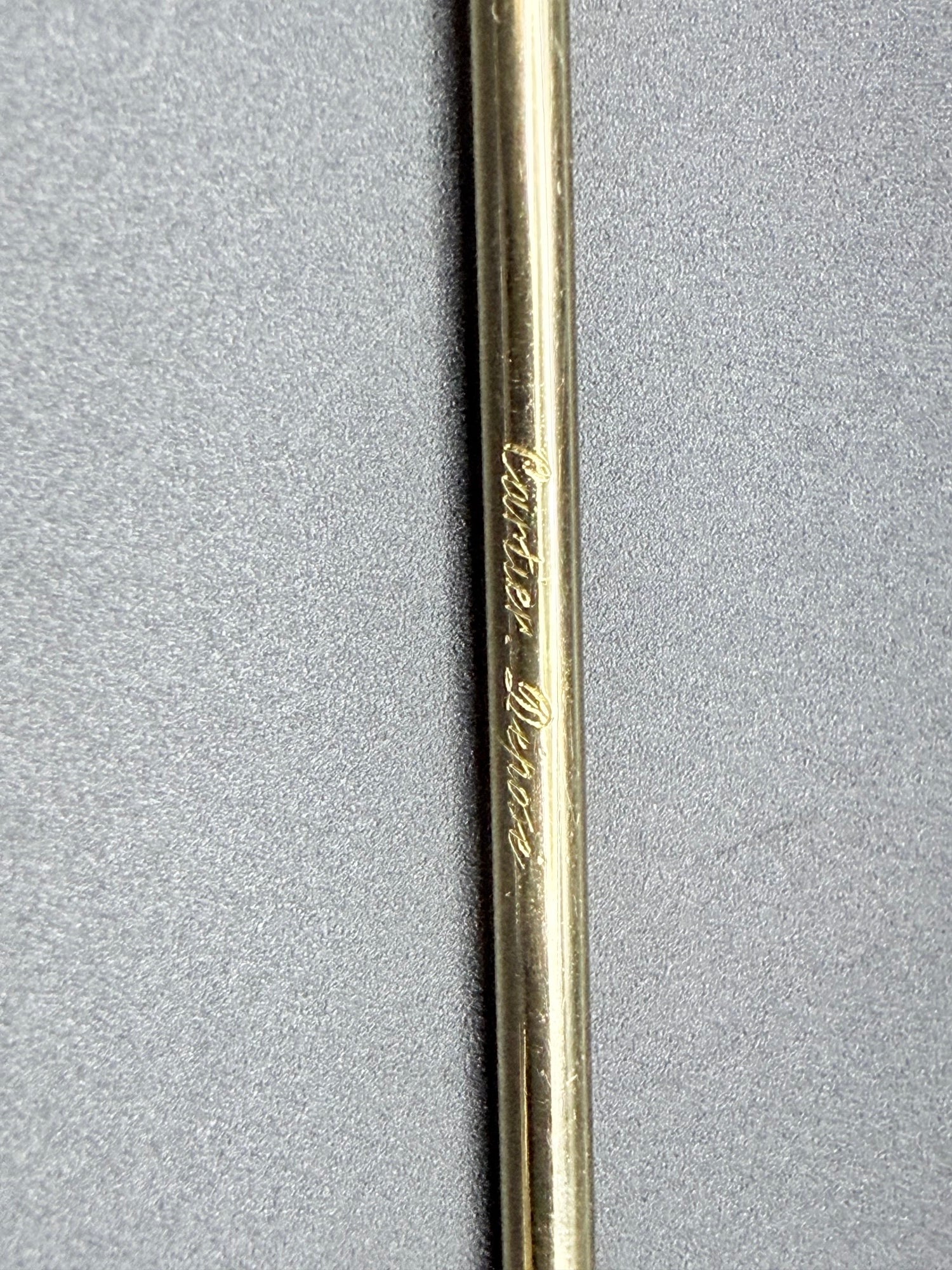 Cartier 18ct Gold Swizzle Stick Signed Depose French Eagle Head Hallmark Paris