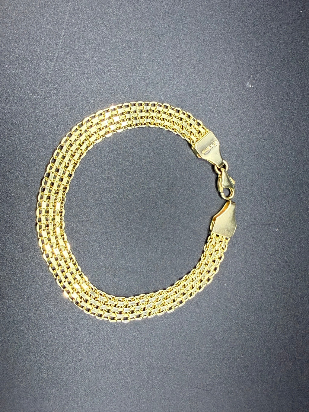 Solid 14ct Yellow Gold Italian Mesh Bracelet 18.5cm 7.5g 585