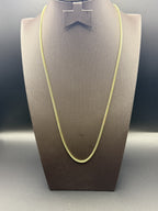 Solid 9ct Gold Curb Chain Necklace 61cm 12.4g 375 Hallmarked Long