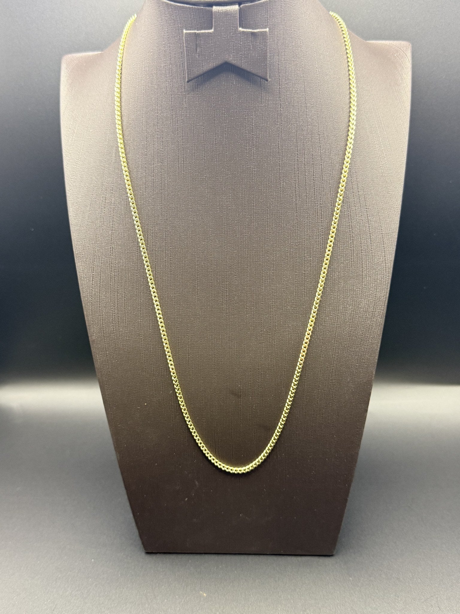 Solid 9ct Gold Curb Chain Necklace 61cm 12.4g 375 Hallmarked Long