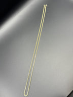 Solid 9ct Gold Curb Chain Necklace 61cm 12.4g 375 Hallmarked Long
