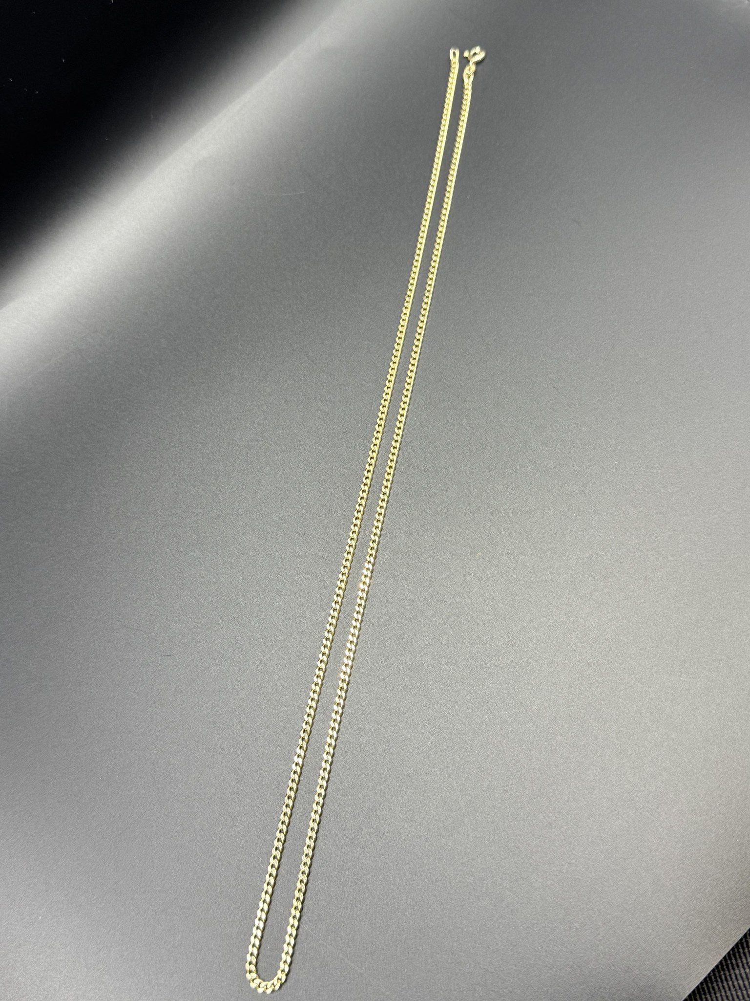 Solid 9ct Gold Curb Chain Necklace 61cm 12.4g 375 Hallmarked Long