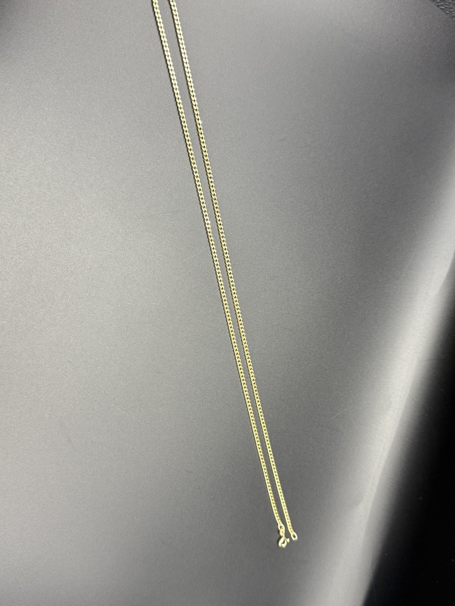 Solid 9ct Gold Curb Chain Necklace 61cm 12.4g 375 Hallmarked Long